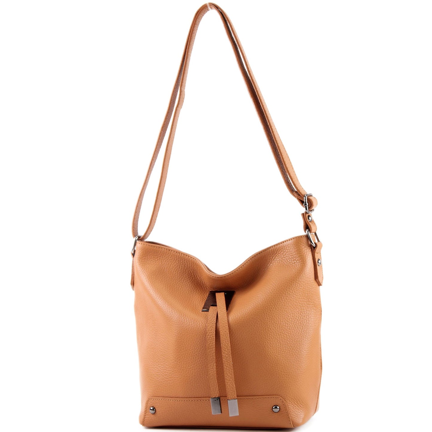 modamoda de - T169 -  ital Umhängetasche Schultertasche aus Leder