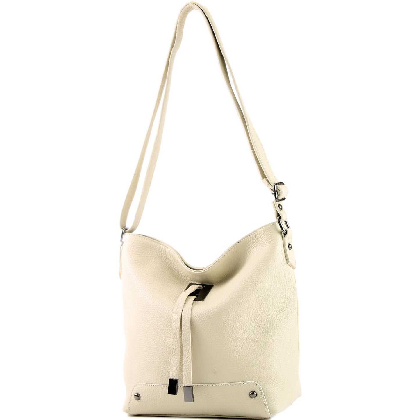 modamoda de - T169 -  ital Umhängetasche Schultertasche aus Leder