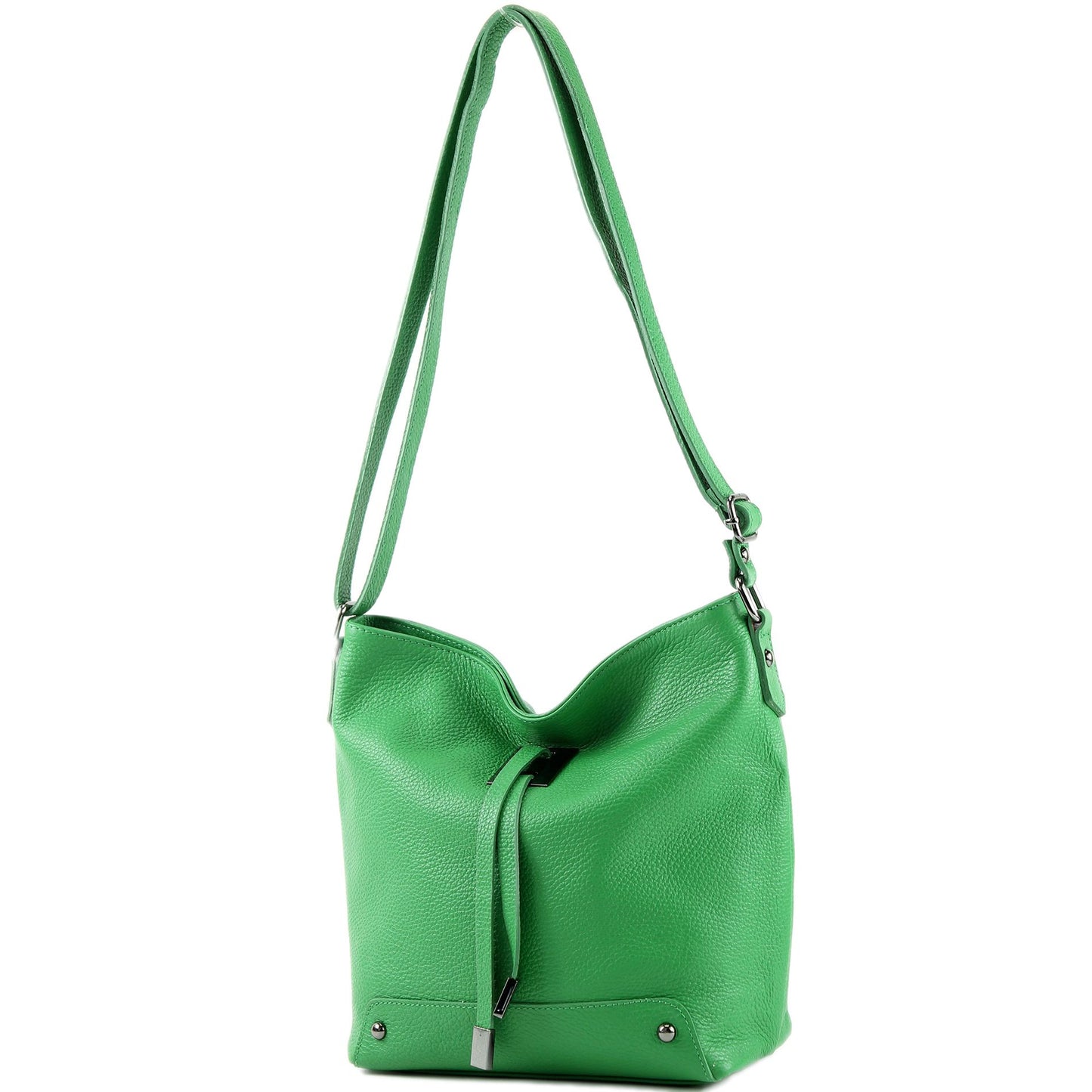 modamoda de - T169 -  ital Umhängetasche Schultertasche aus Leder