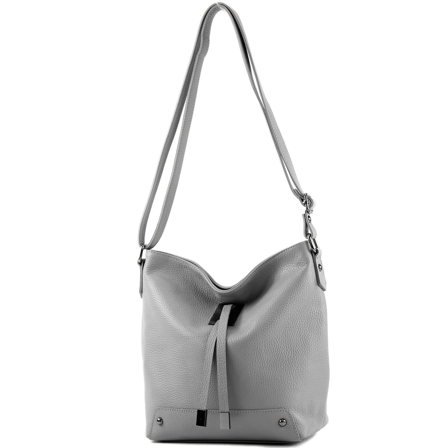 modamoda de - T169 -  ital Umhängetasche Schultertasche aus Leder