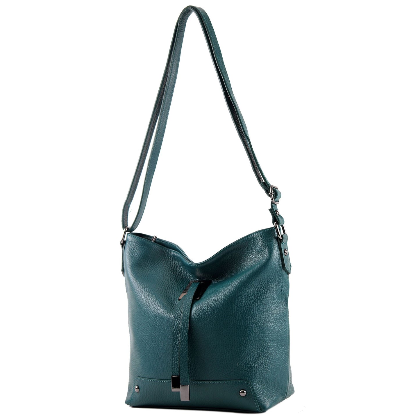 modamoda de - T169 -  ital Umhängetasche Schultertasche aus Leder