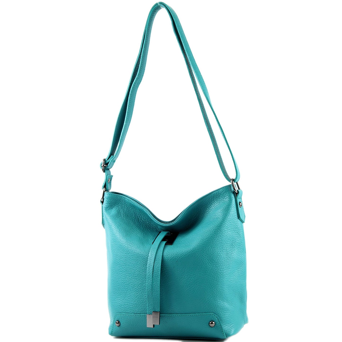 modamoda de - T169 -  ital Umhängetasche Schultertasche aus Leder