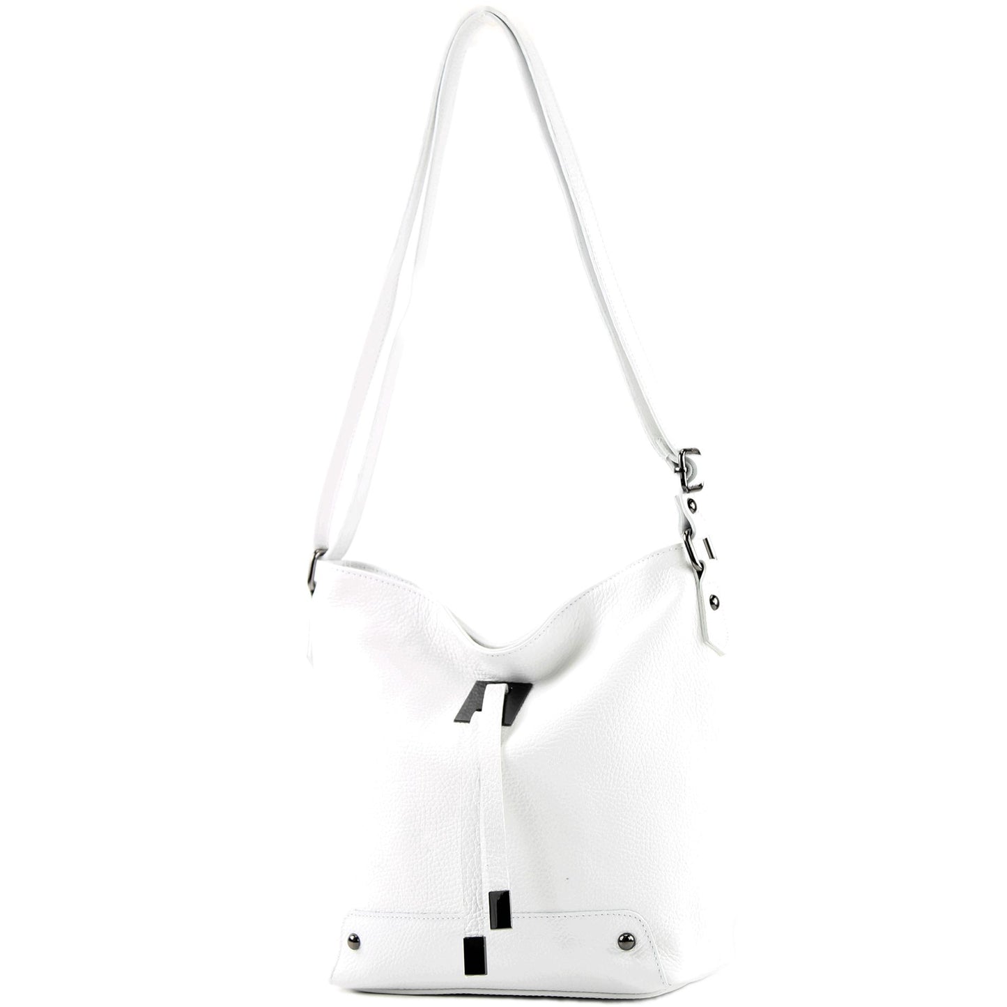 modamoda de - T169 -  ital Umhängetasche Schultertasche aus Leder