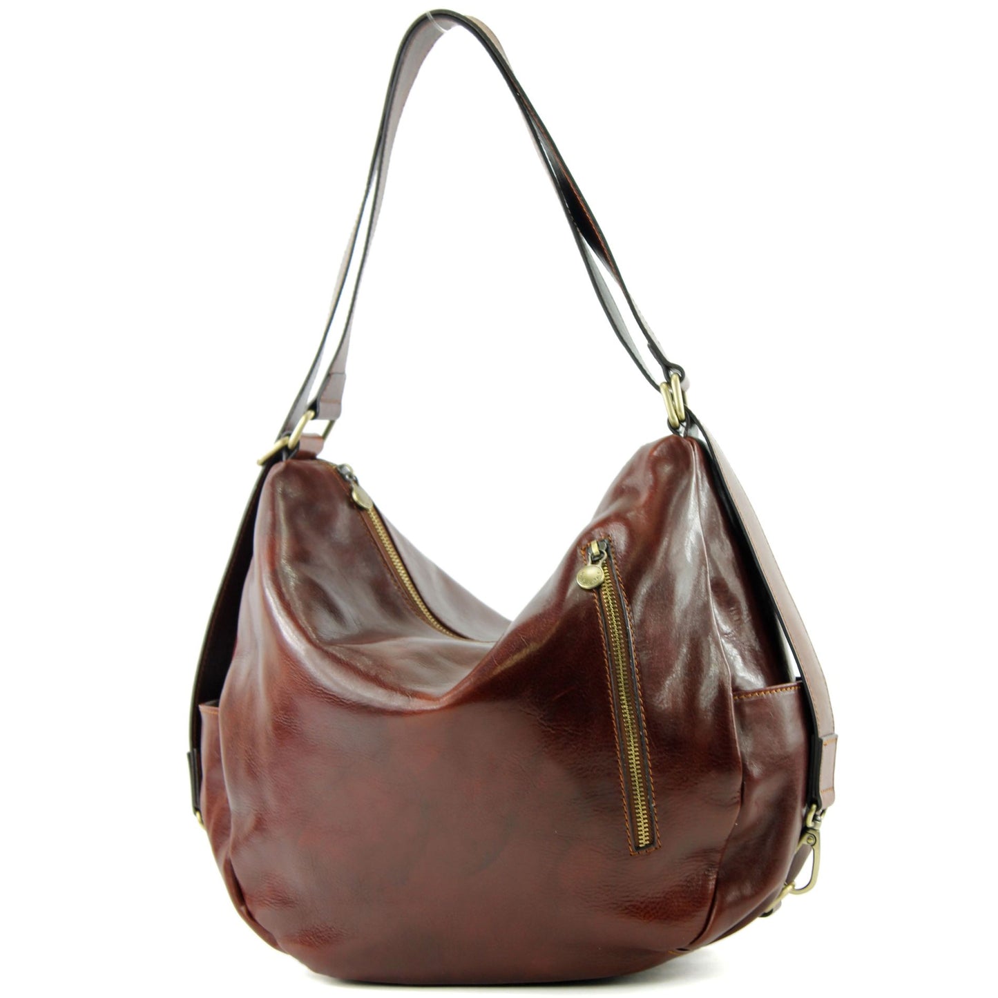 modamoda de - T176 - Rucksack Tasche aus hochwertigem Leder