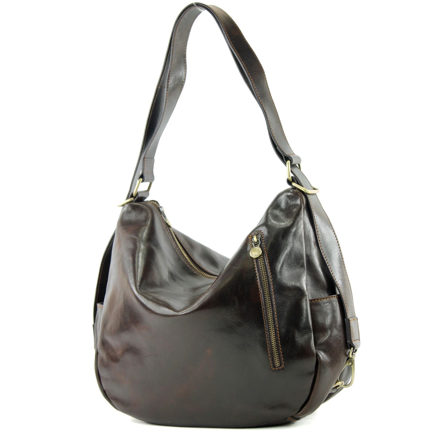 modamoda de - T176 - Rucksack Tasche aus hochwertigem Leder