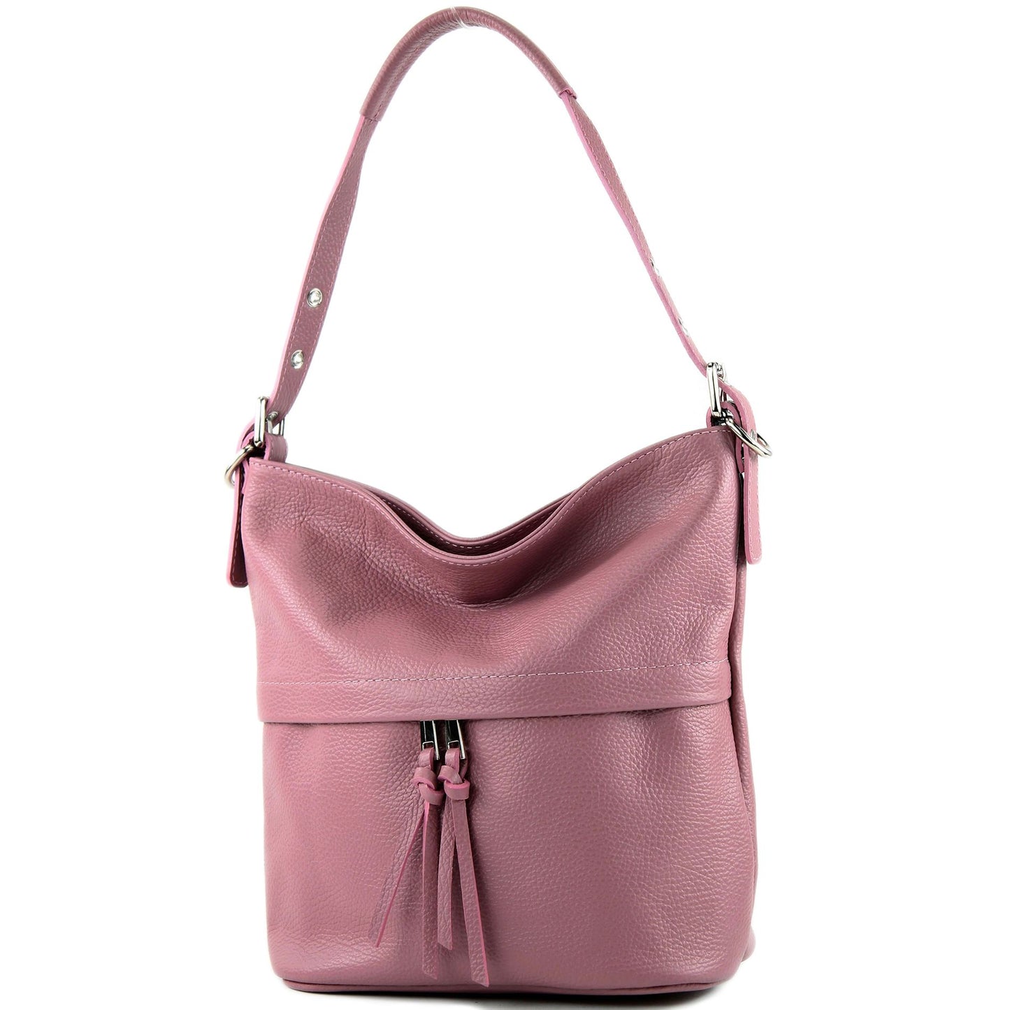 modamoda de - T178 - ital. Umhängetasche Schultertasche aus Leder