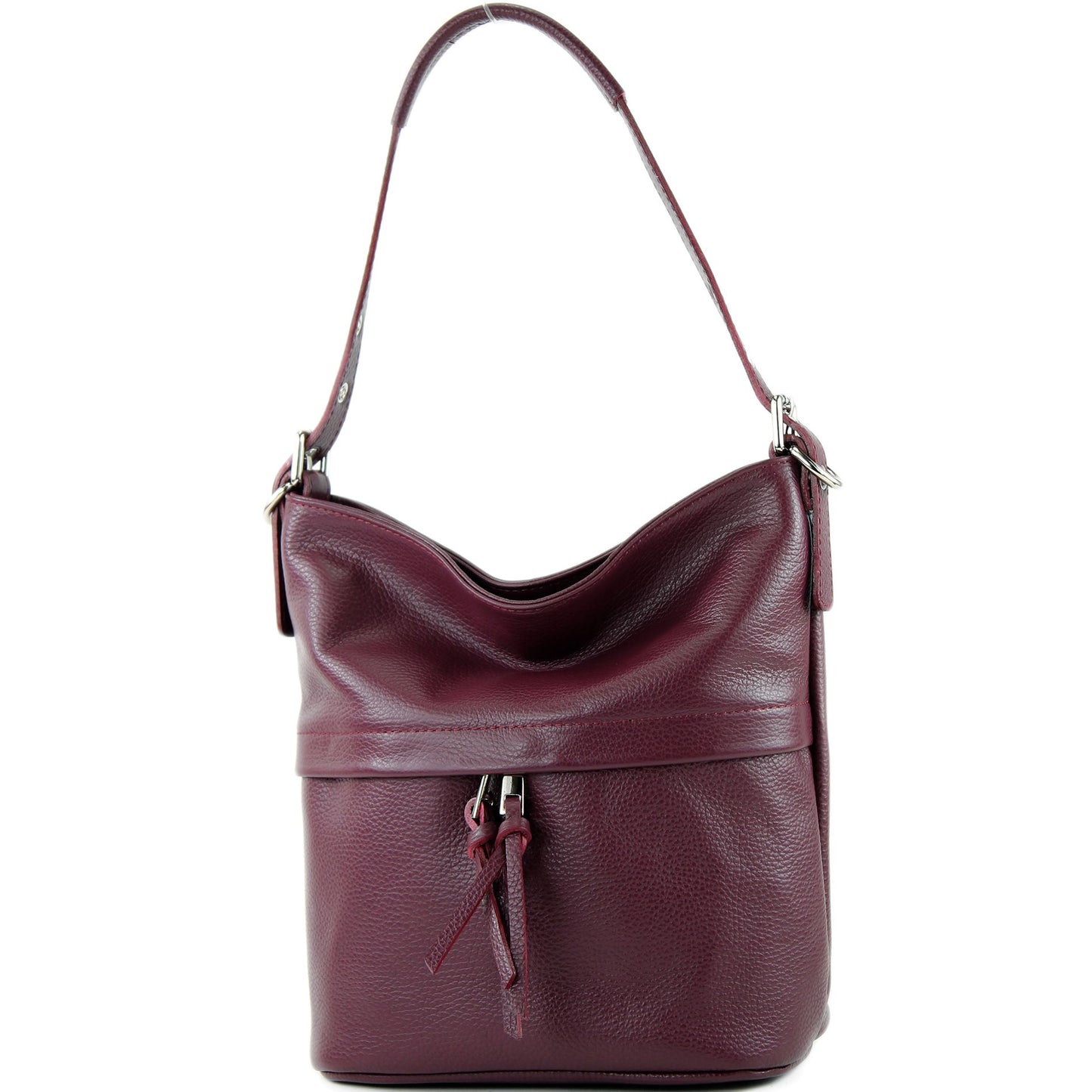 modamoda de - T178 - ital. Umhängetasche Schultertasche aus Leder