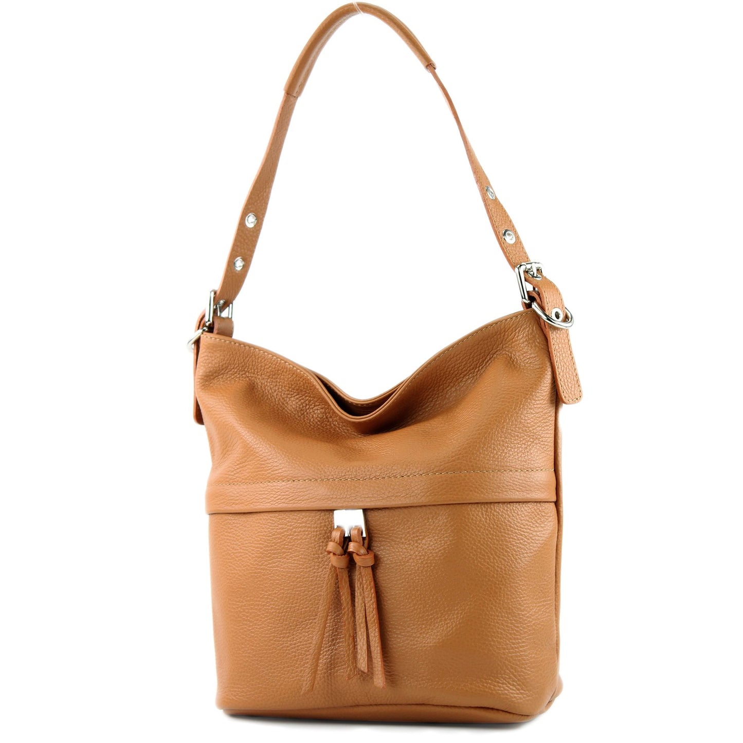 modamoda de - T178 - ital. Umhängetasche Schultertasche aus Leder