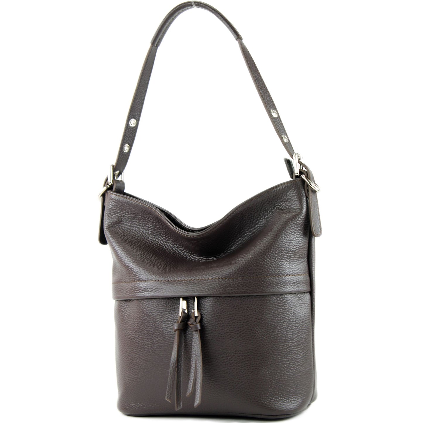 modamoda de - T178 - ital. Umhängetasche Schultertasche aus Leder