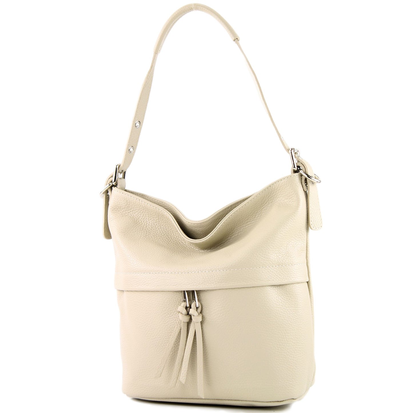 modamoda de - T178 - ital. Umhängetasche Schultertasche aus Leder