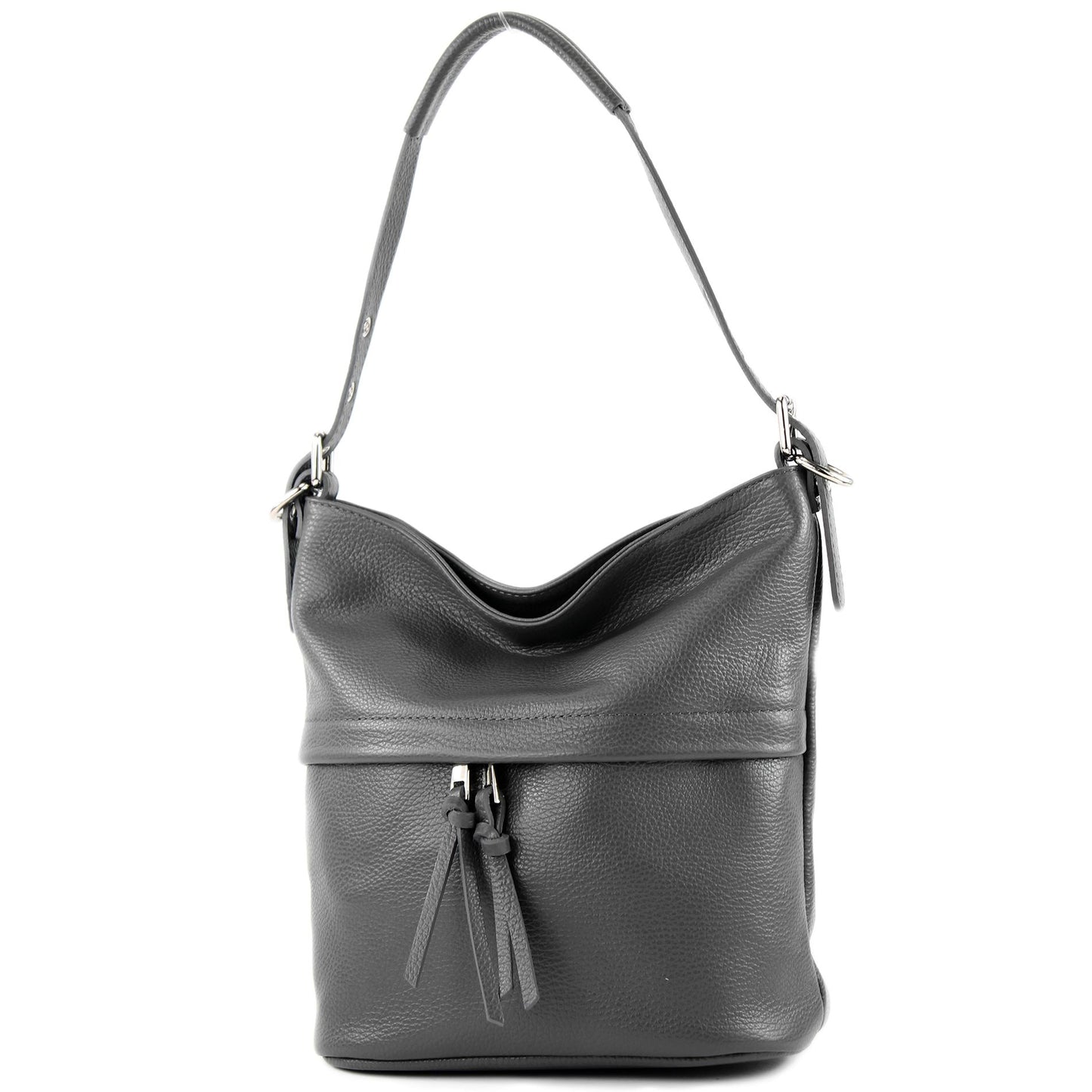 modamoda de - T178 - ital. Umhängetasche Schultertasche aus Leder