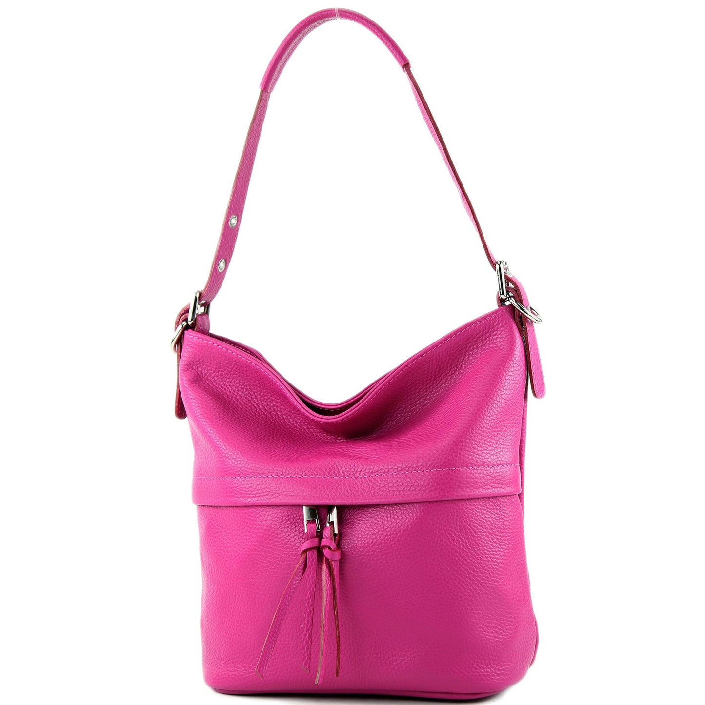modamoda de - T178 - ital. Umhängetasche Schultertasche aus Leder