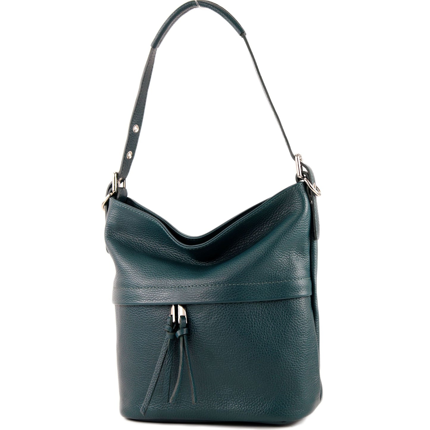 modamoda de - T178 - ital. Umhängetasche Schultertasche aus Leder