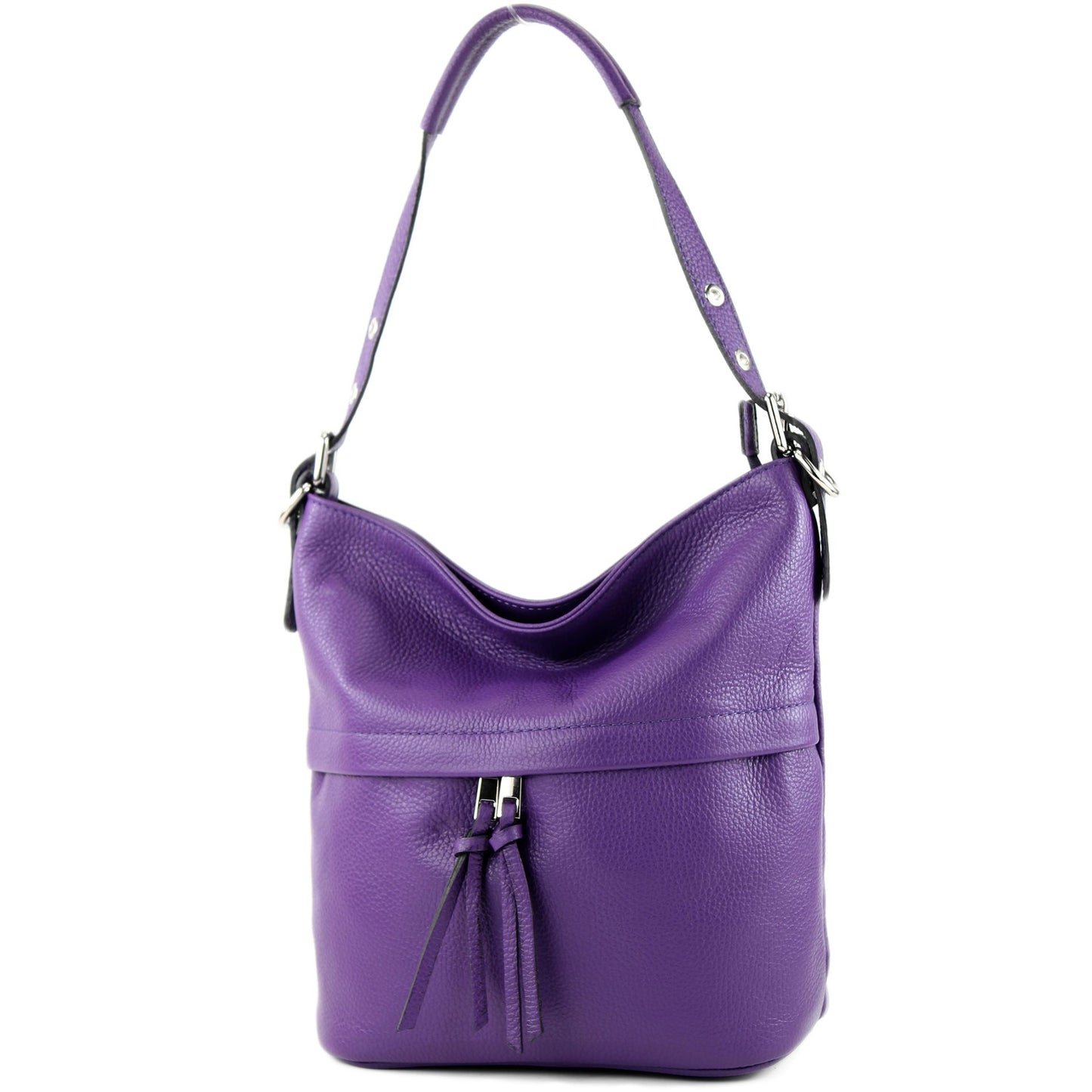 modamoda de - T178 - ital. Umhängetasche Schultertasche aus Leder