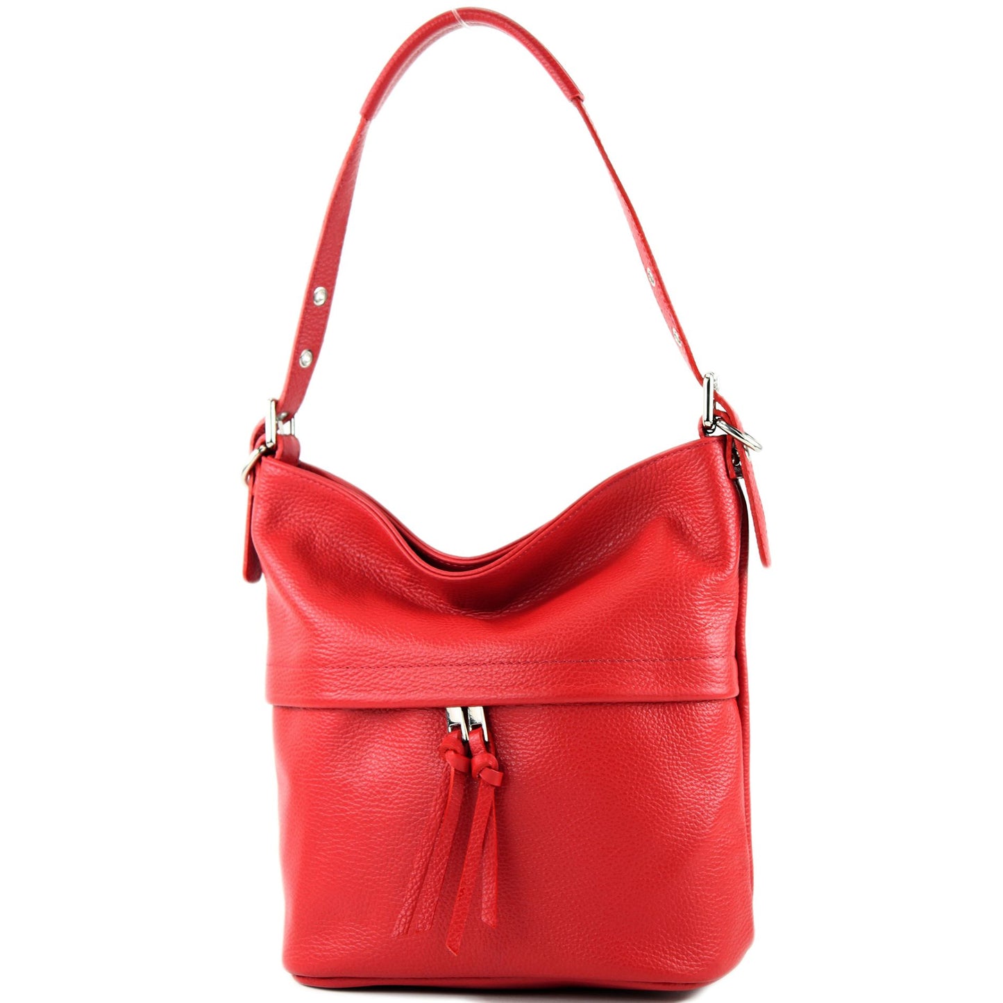 modamoda de - T178 - ital. Umhängetasche Schultertasche aus Leder