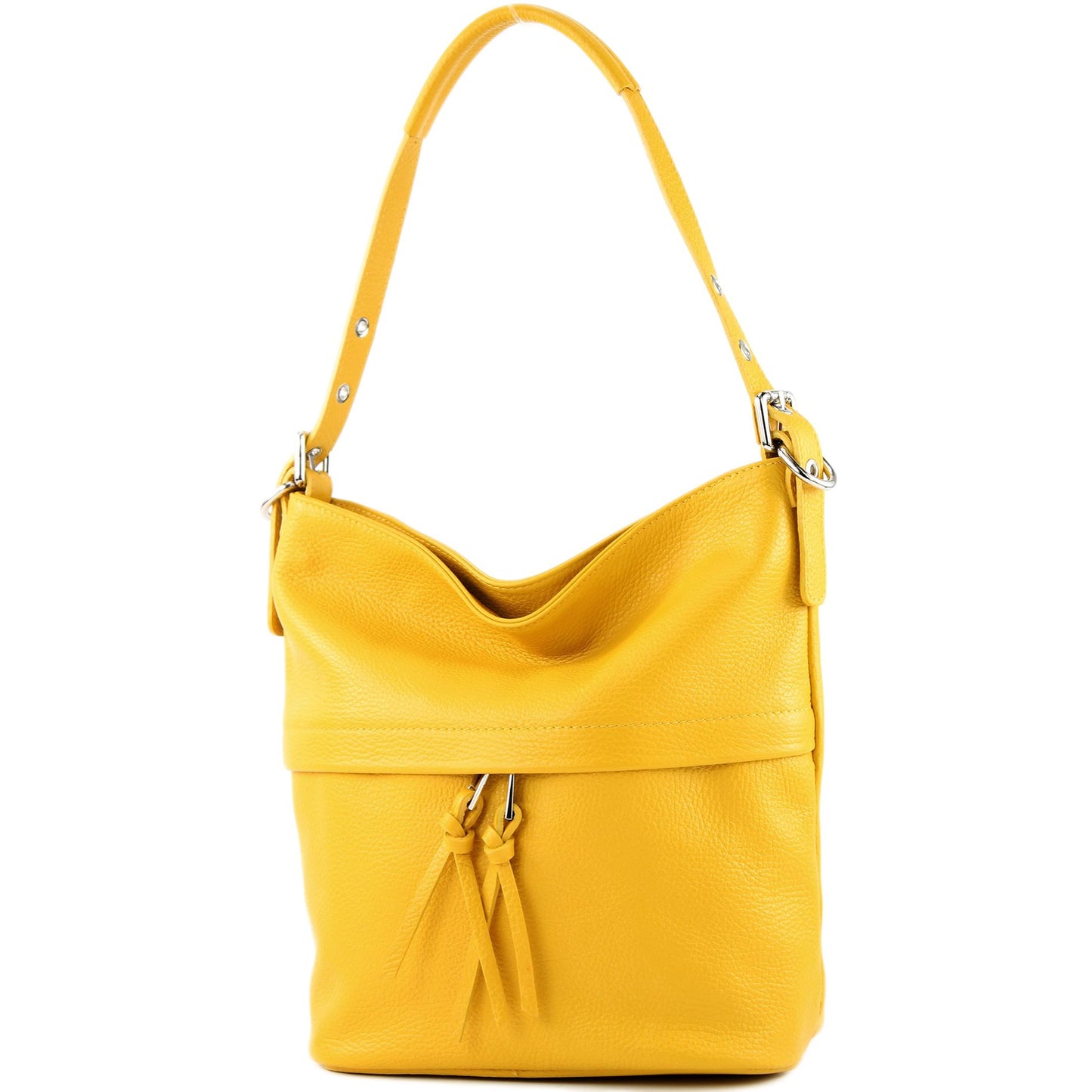 modamoda de - T178 - ital. Umhängetasche Schultertasche aus Leder