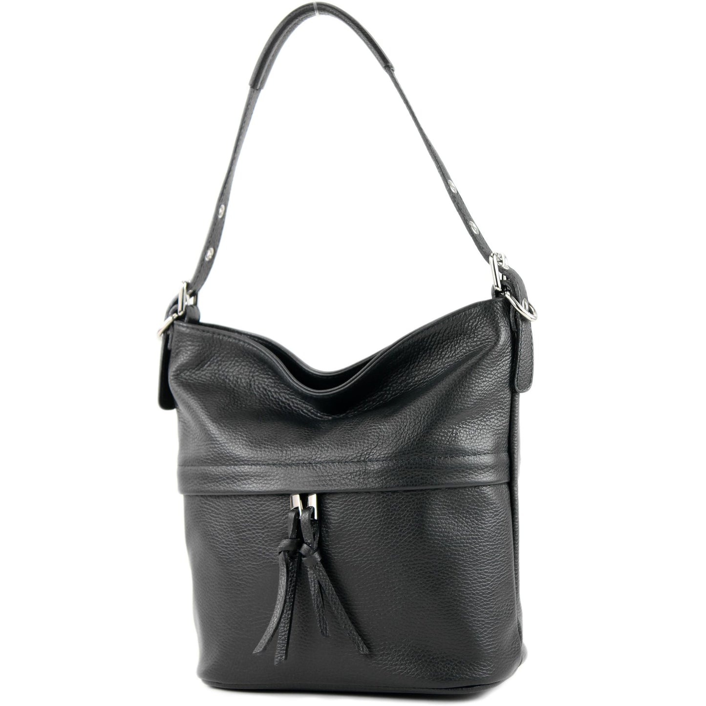 modamoda de - T178 - ital. Umhängetasche Schultertasche aus Leder