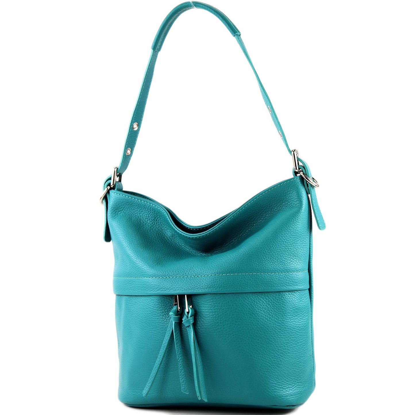 modamoda de - T178 - ital. Umhängetasche Schultertasche aus Leder