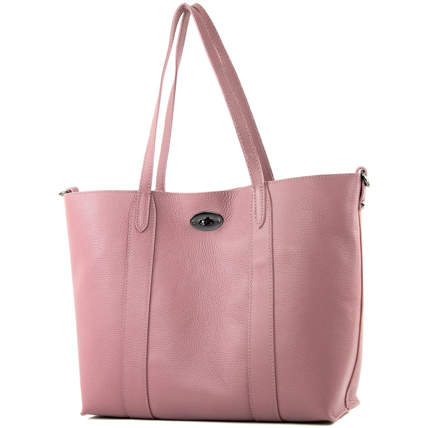 modamoda de - T187 - ital. Shopper DIN A4 Leder Damentasche mit Innentasche