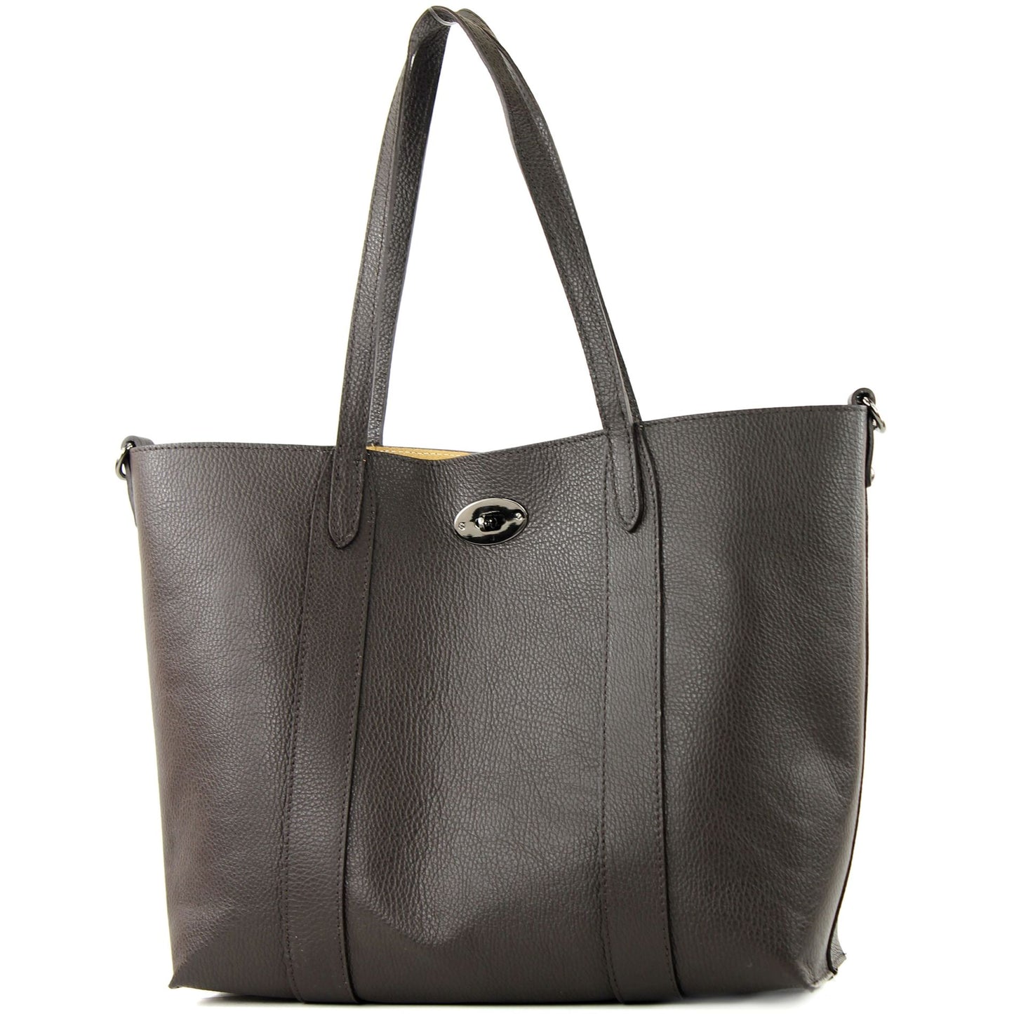 modamoda de - T187 - ital. Shopper DIN A4 Leder Damentasche mit Innentasche