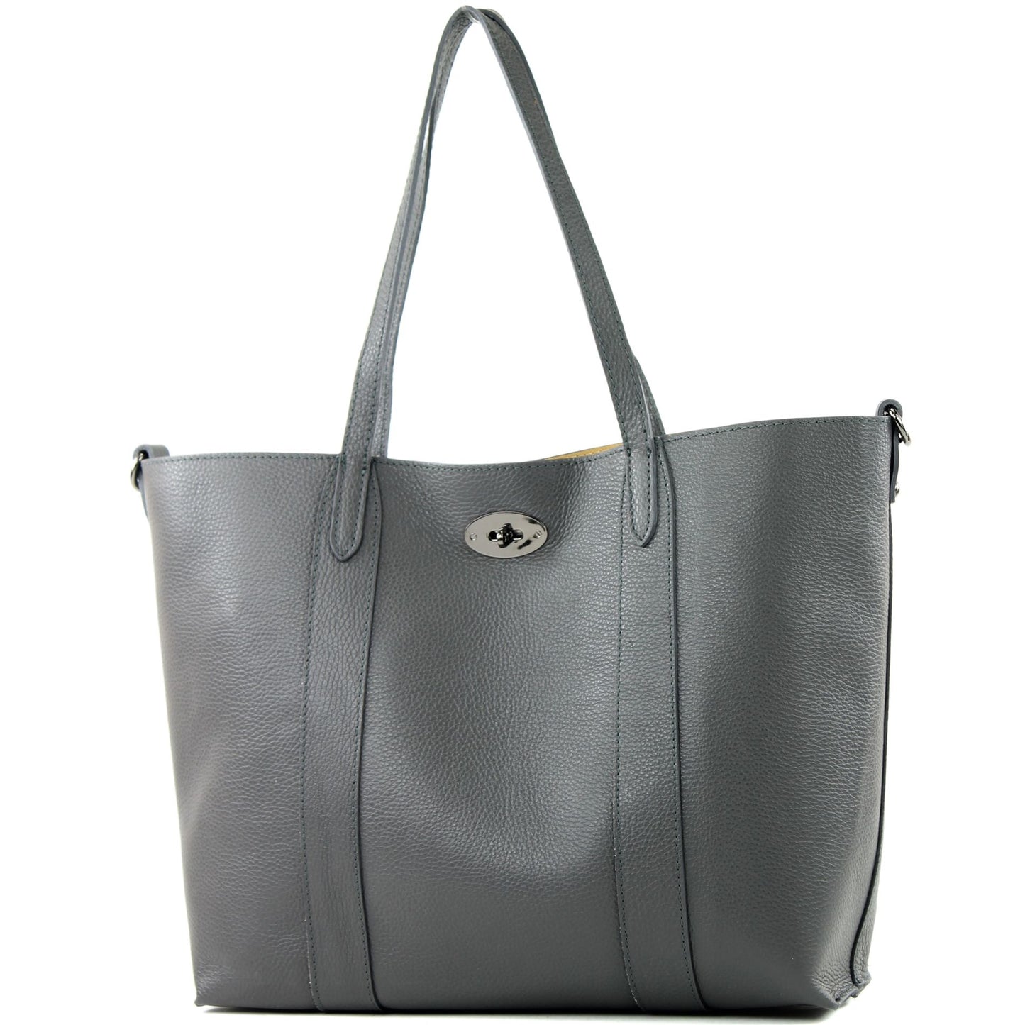 modamoda de - T187 - ital. Shopper DIN A4 Leder Damentasche mit Innentasche