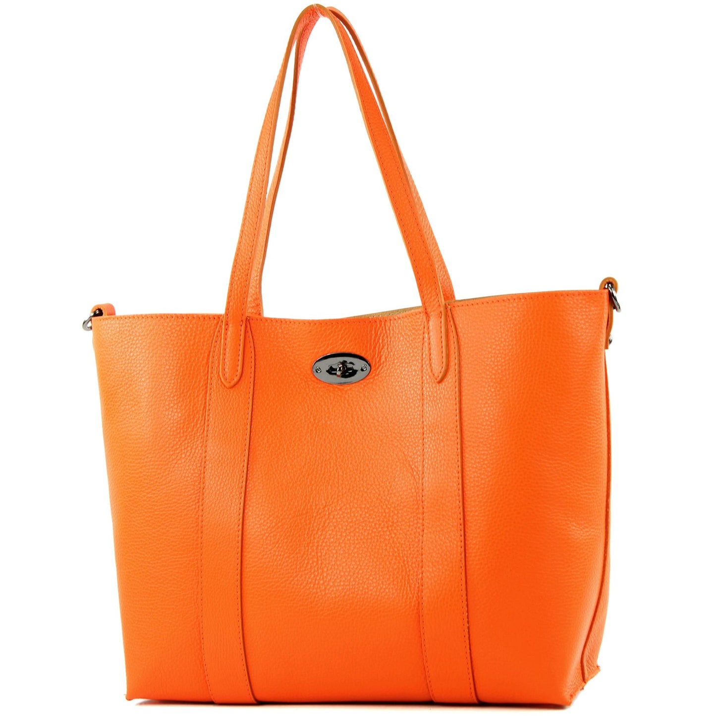 modamoda de - T187 - ital. Shopper DIN A4 Leder Damentasche mit Innentasche
