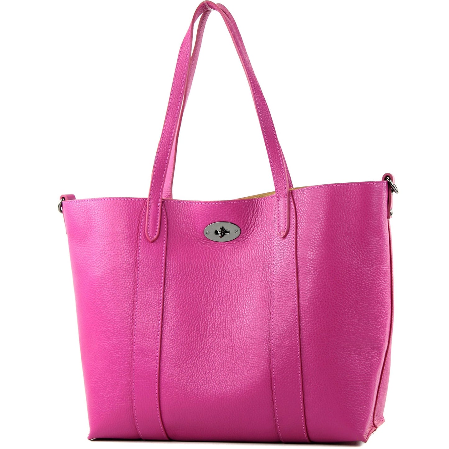 modamoda de - T187 - ital. Shopper DIN A4 Leder Damentasche mit Innentasche