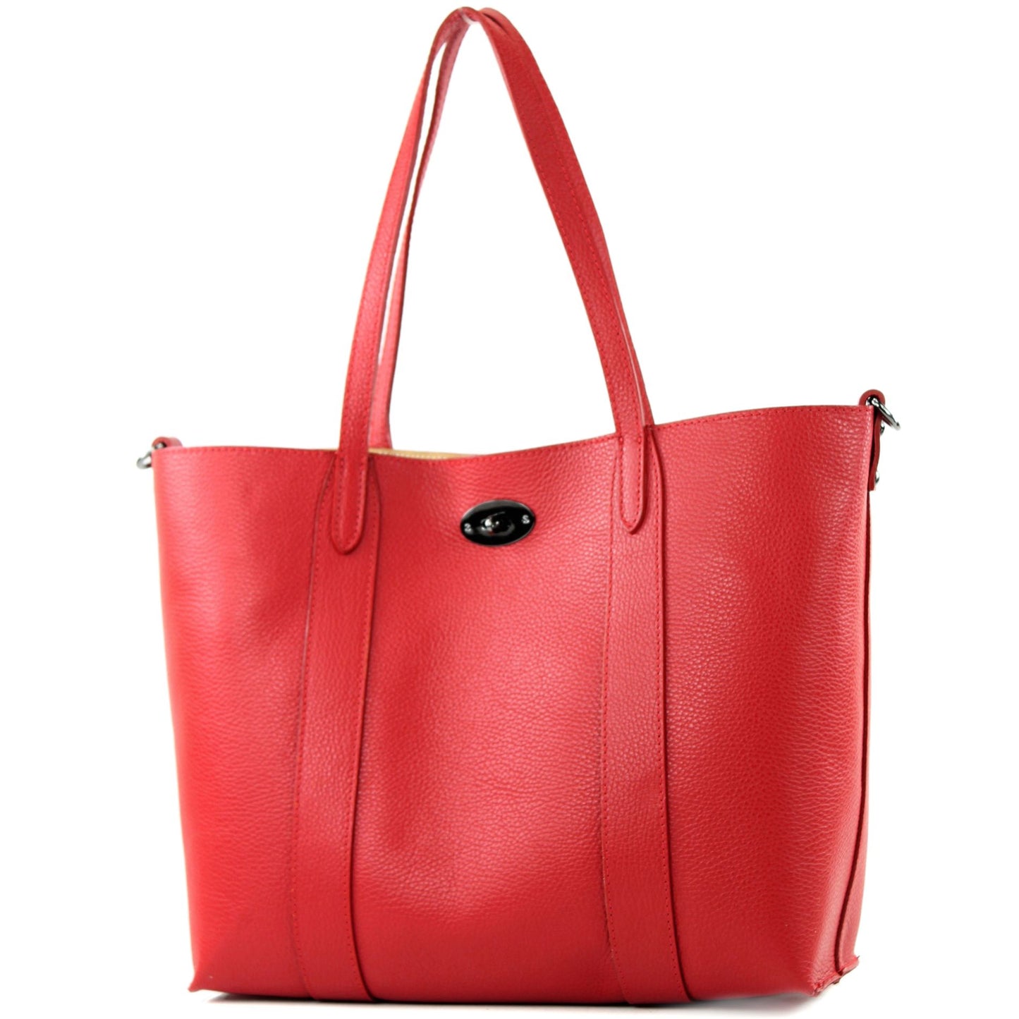 modamoda de - T187 - ital. Shopper DIN A4 Leder Damentasche mit Innentasche