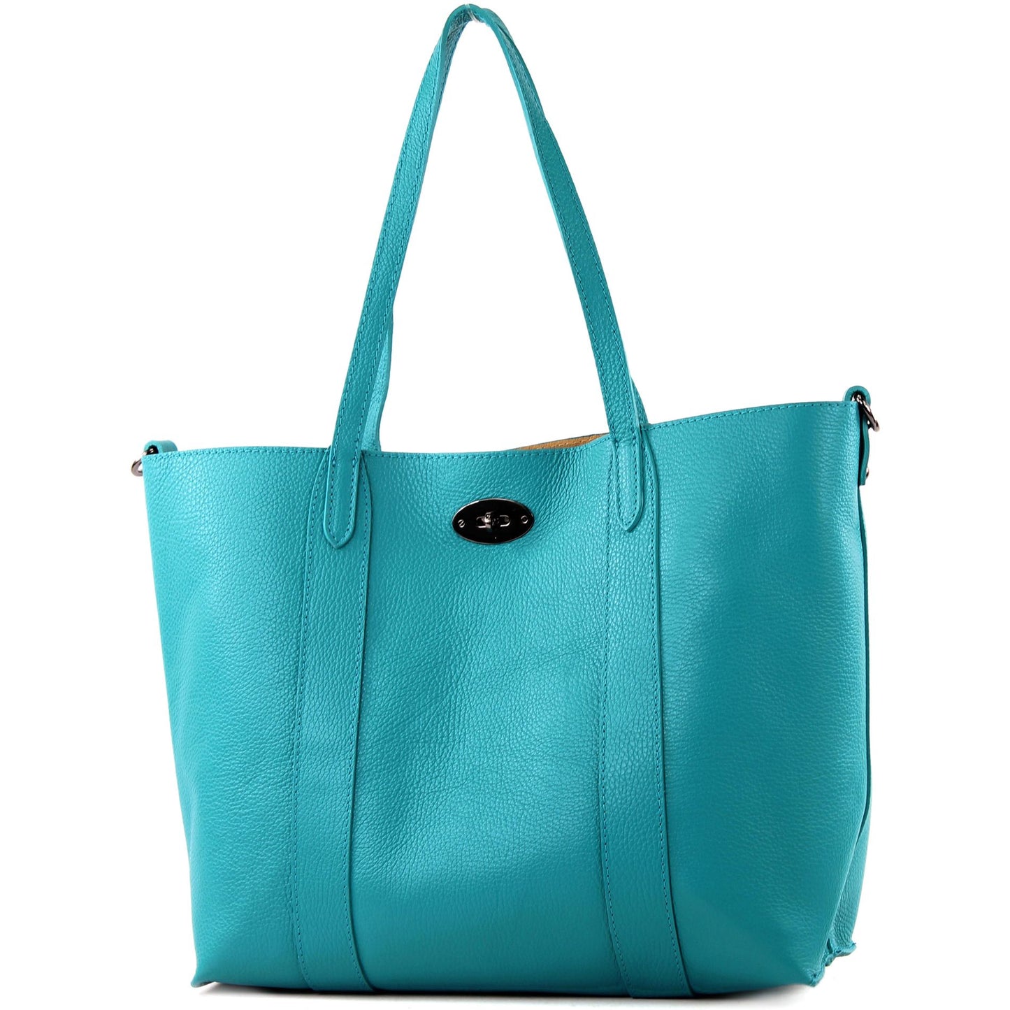 modamoda de - T187 - ital. Shopper DIN A4 Leder Damentasche mit Innentasche