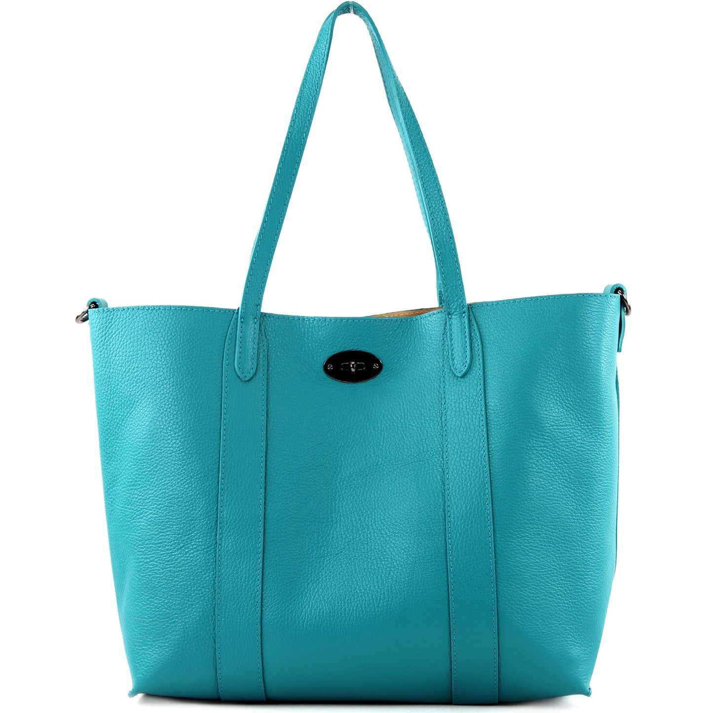modamoda de - T187 - ital. Shopper DIN A4 Leder Damentasche mit Innentasche