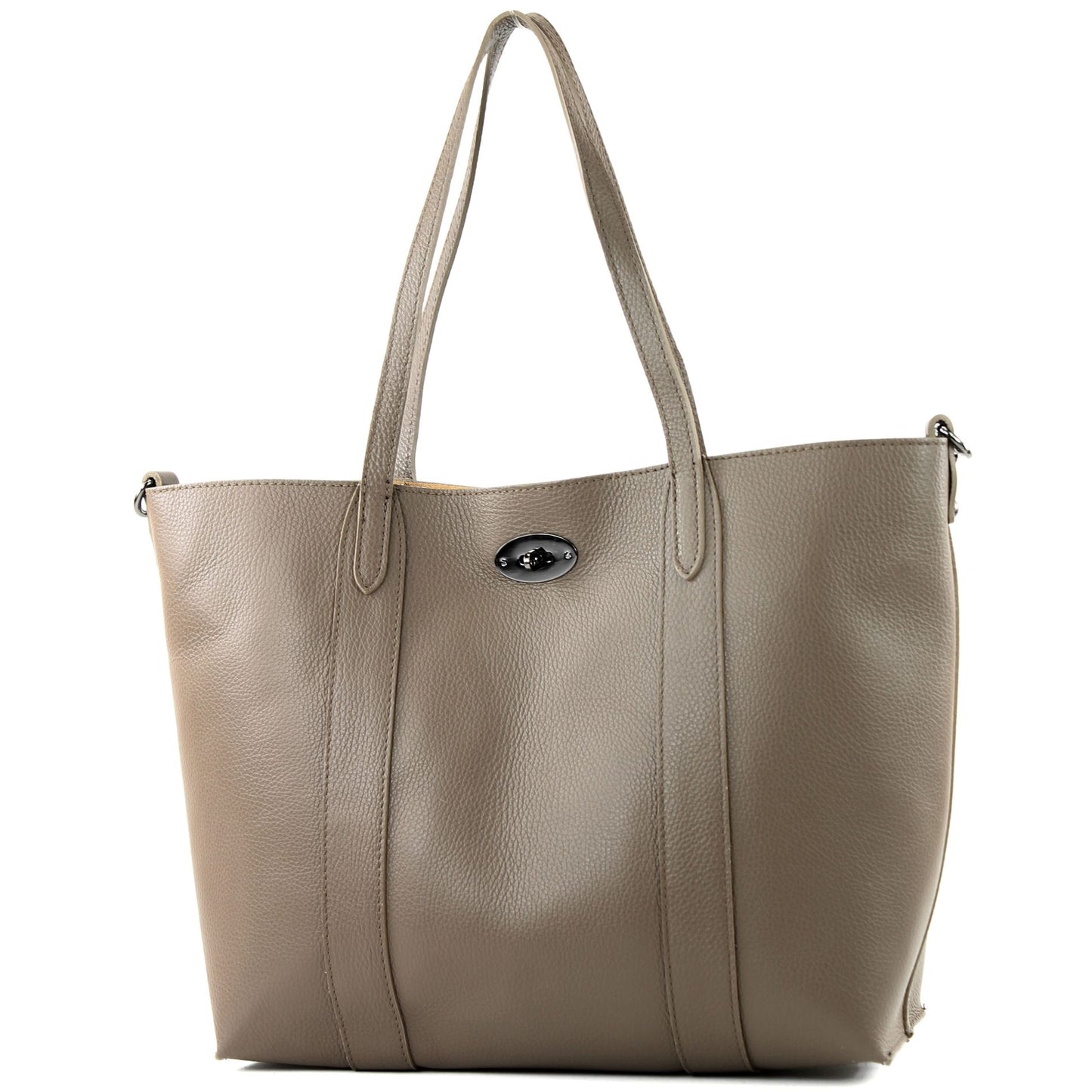 modamoda de - T187 - ital. Shopper DIN A4 Leder Damentasche mit Innentasche