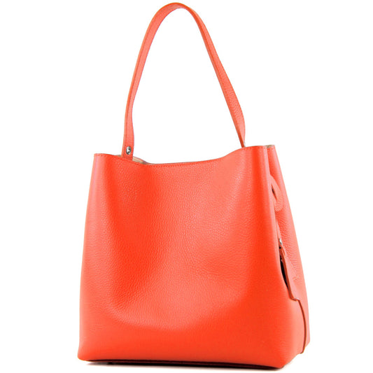 modamoda de - T188 - ital. Shopper Henkeltasche aus Leder