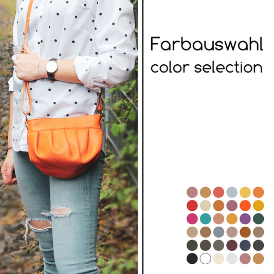 modamoda de T191 Damen Leder Umhängetasche Schultertasche Klein handmade in Italy