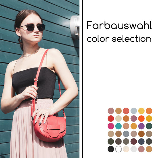 modamoda de - T194 - ital. Umhängetasche Klein aus Echtleder