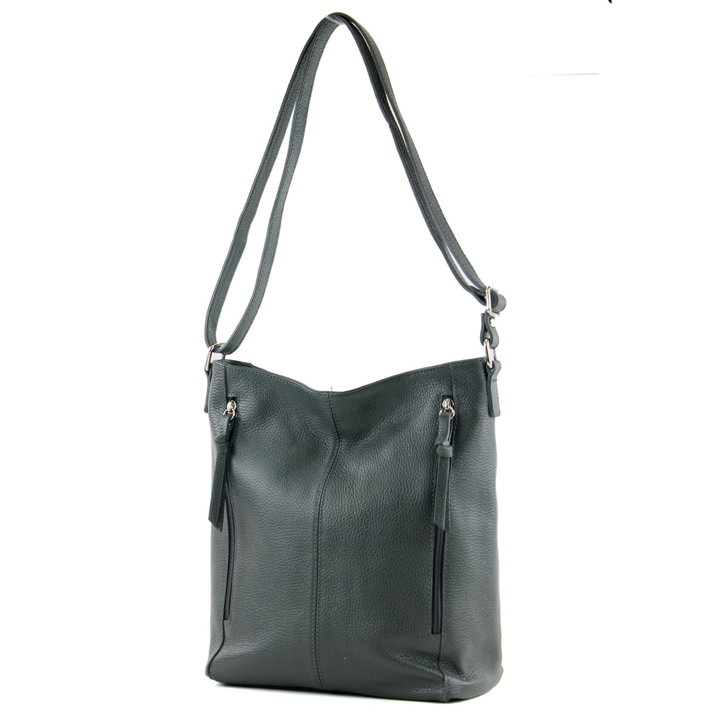 modamoda de T195 Damen Leder Schultertasche Umhängetasche handmade in Italy