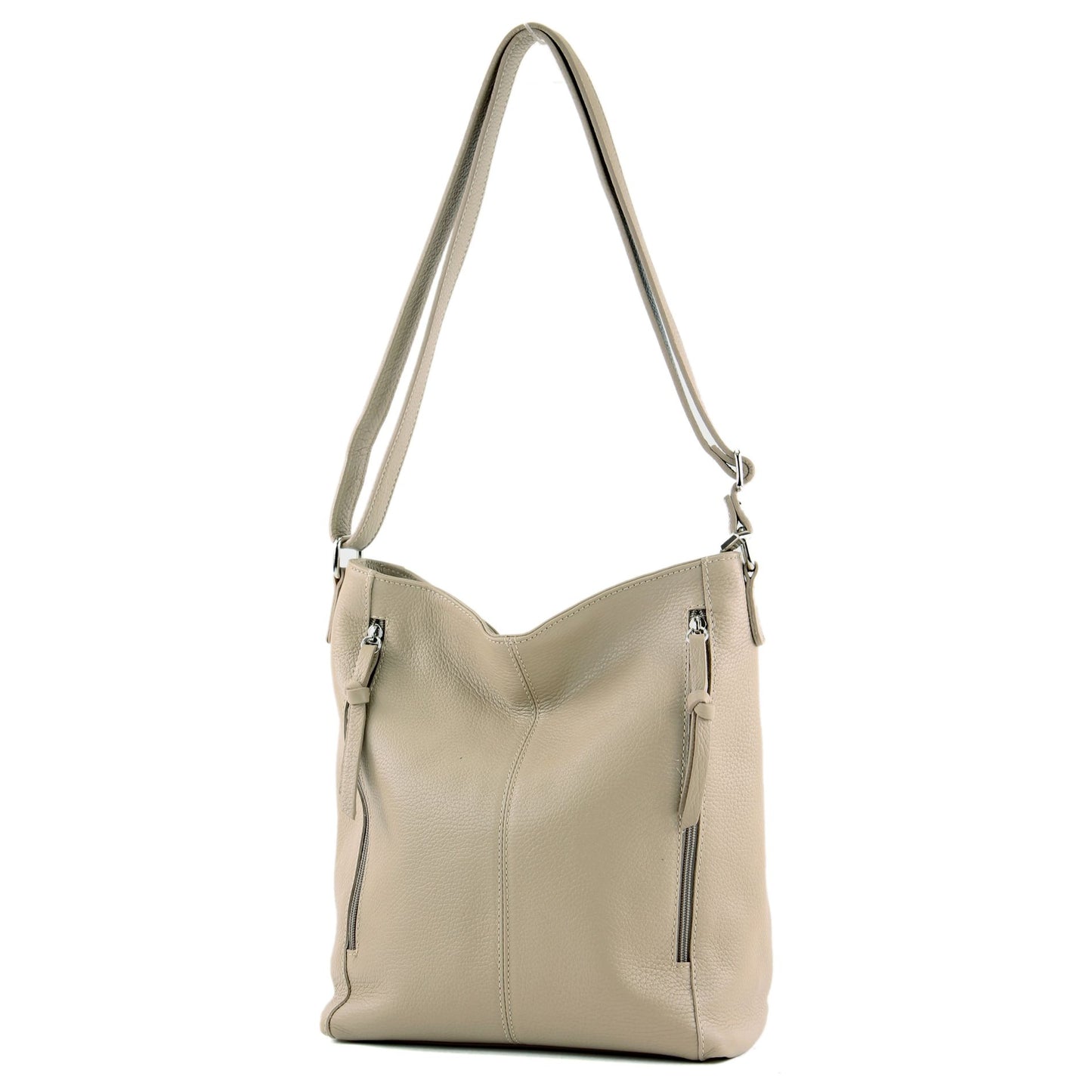 modamoda de T195 Damen Leder Schultertasche Umhängetasche handmade in Italy