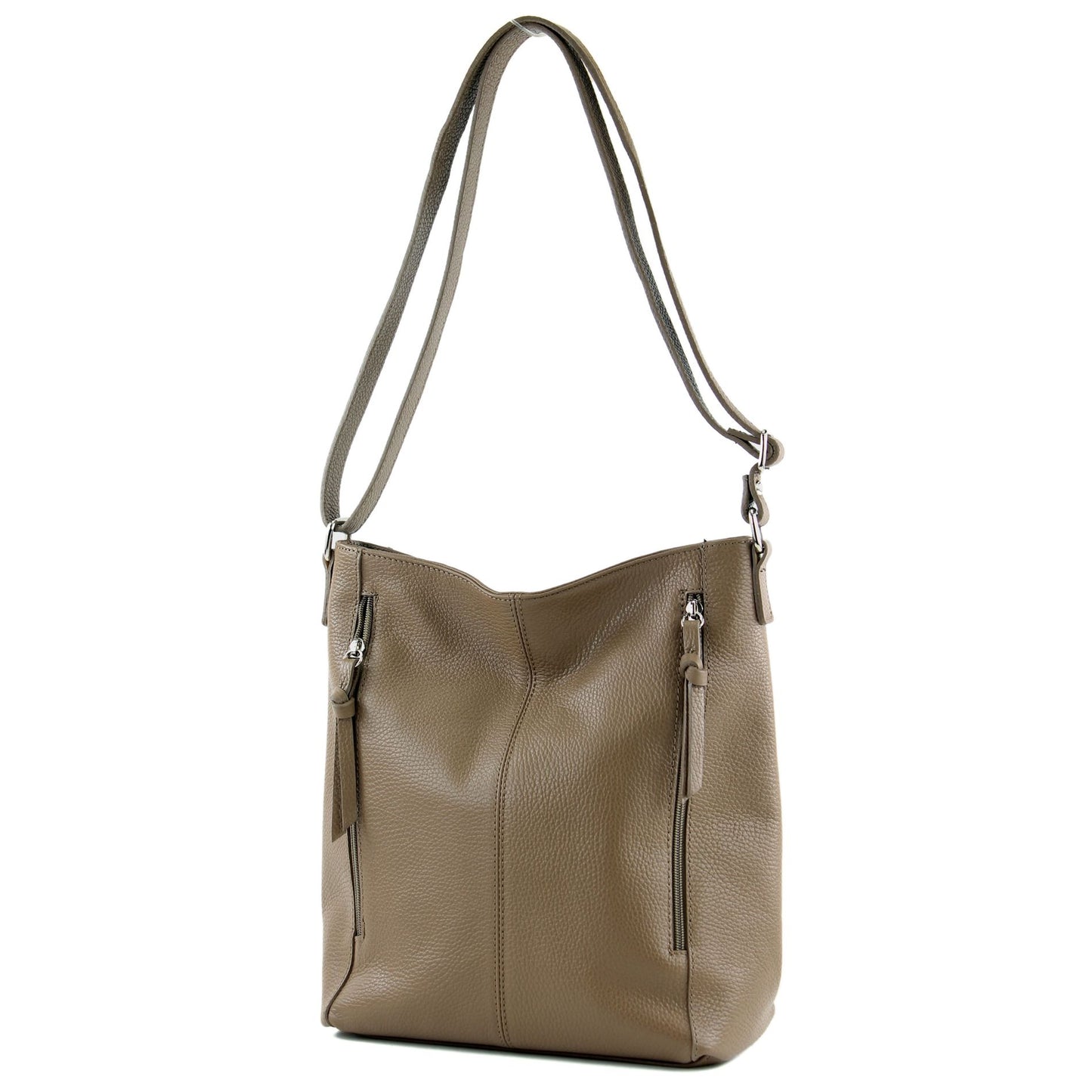 modamoda de T195 Damen Leder Schultertasche Umhängetasche handmade in Italy