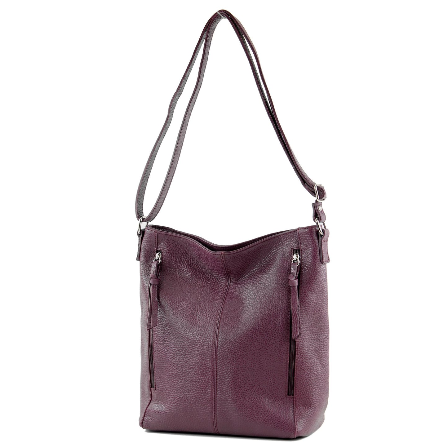 modamoda de T195 Damen Leder Schultertasche Umhängetasche handmade in Italy