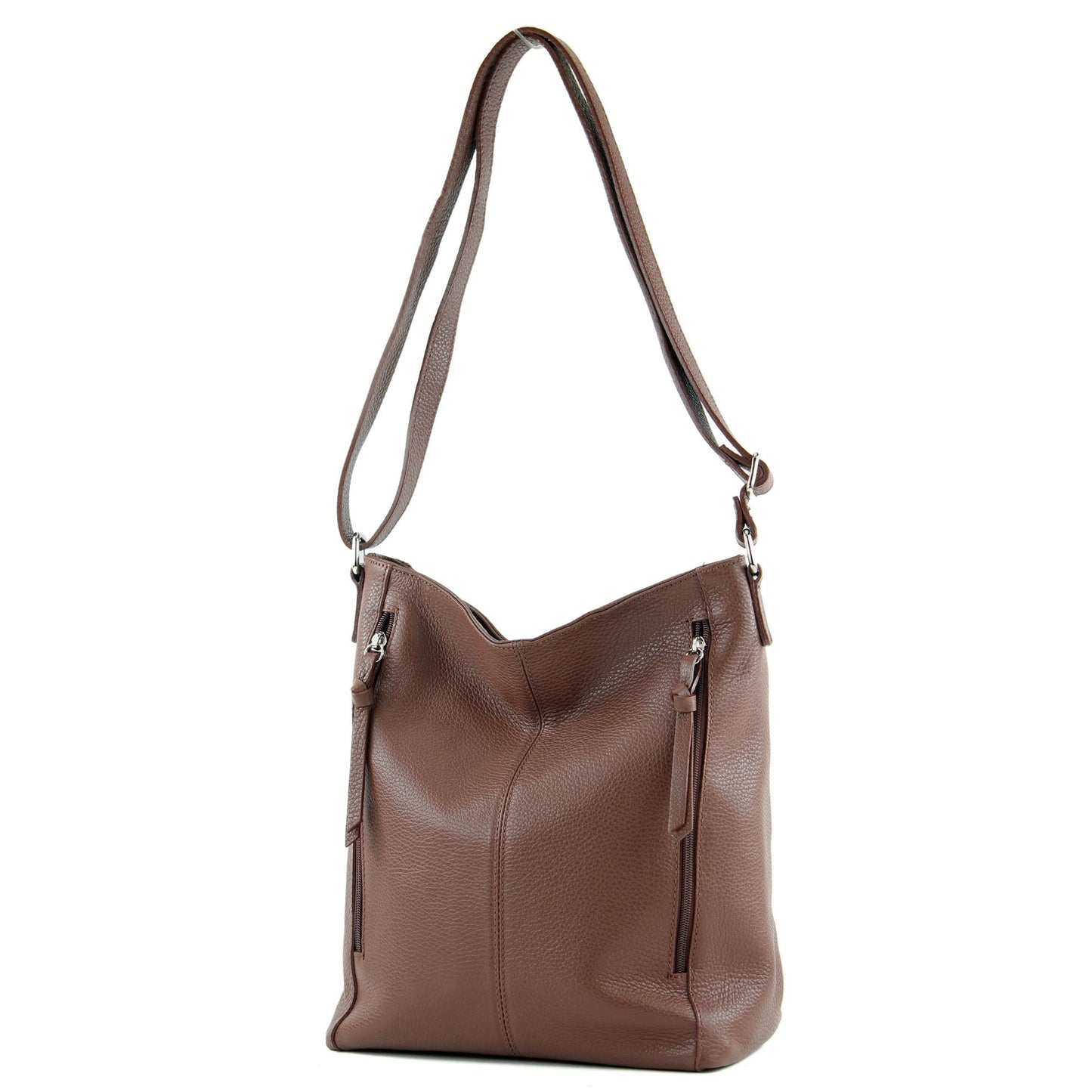modamoda de T195 Damen Leder Schultertasche Umhängetasche handmade in Italy