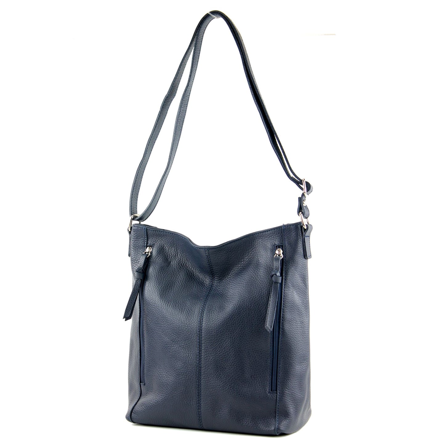 modamoda de T195 Damen Leder Schultertasche Umhängetasche handmade in Italy