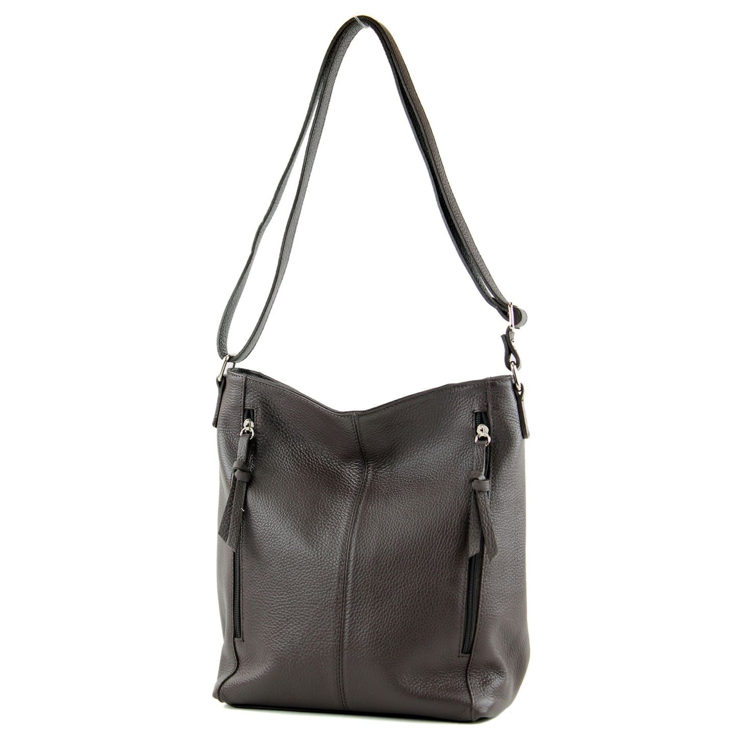 modamoda de T195 Damen Leder Schultertasche Umhängetasche handmade in Italy