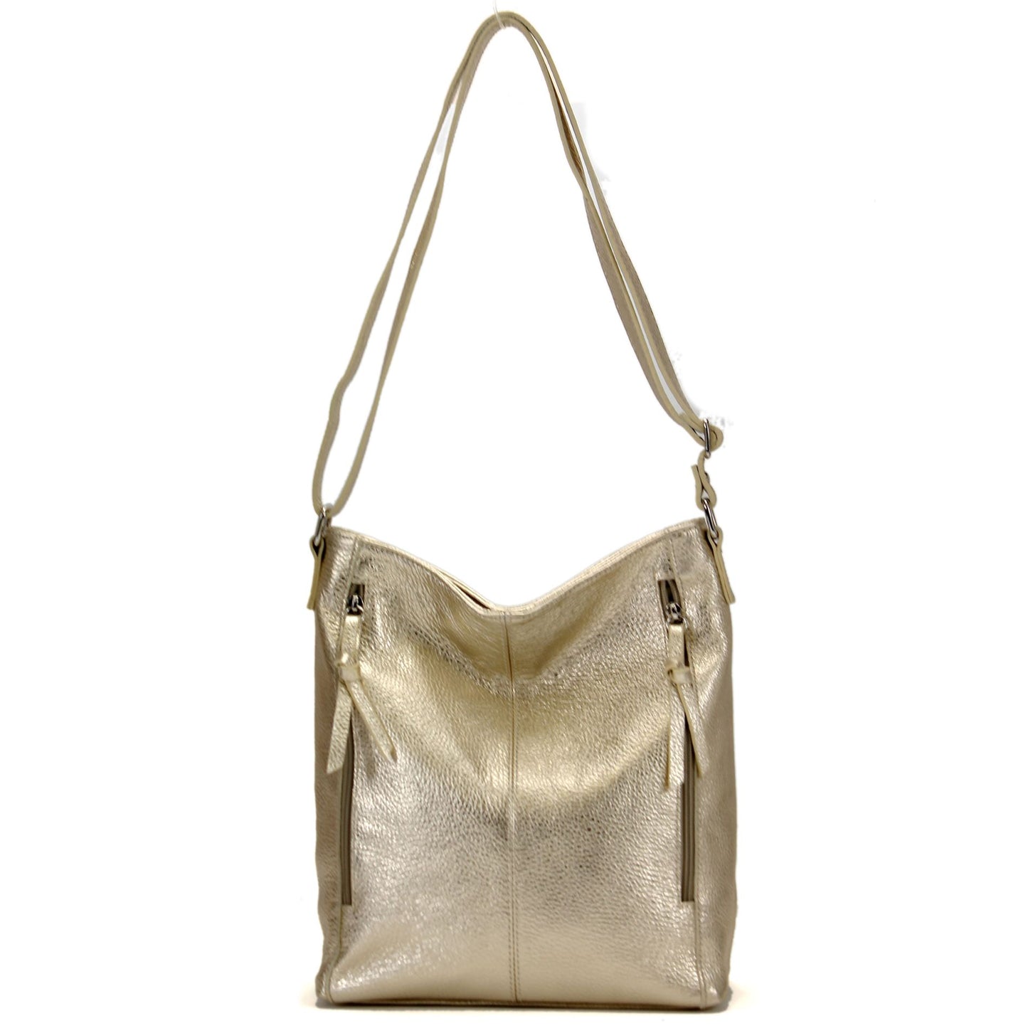 modamoda de T195 Damen Leder Schultertasche Umhängetasche handmade in Italy