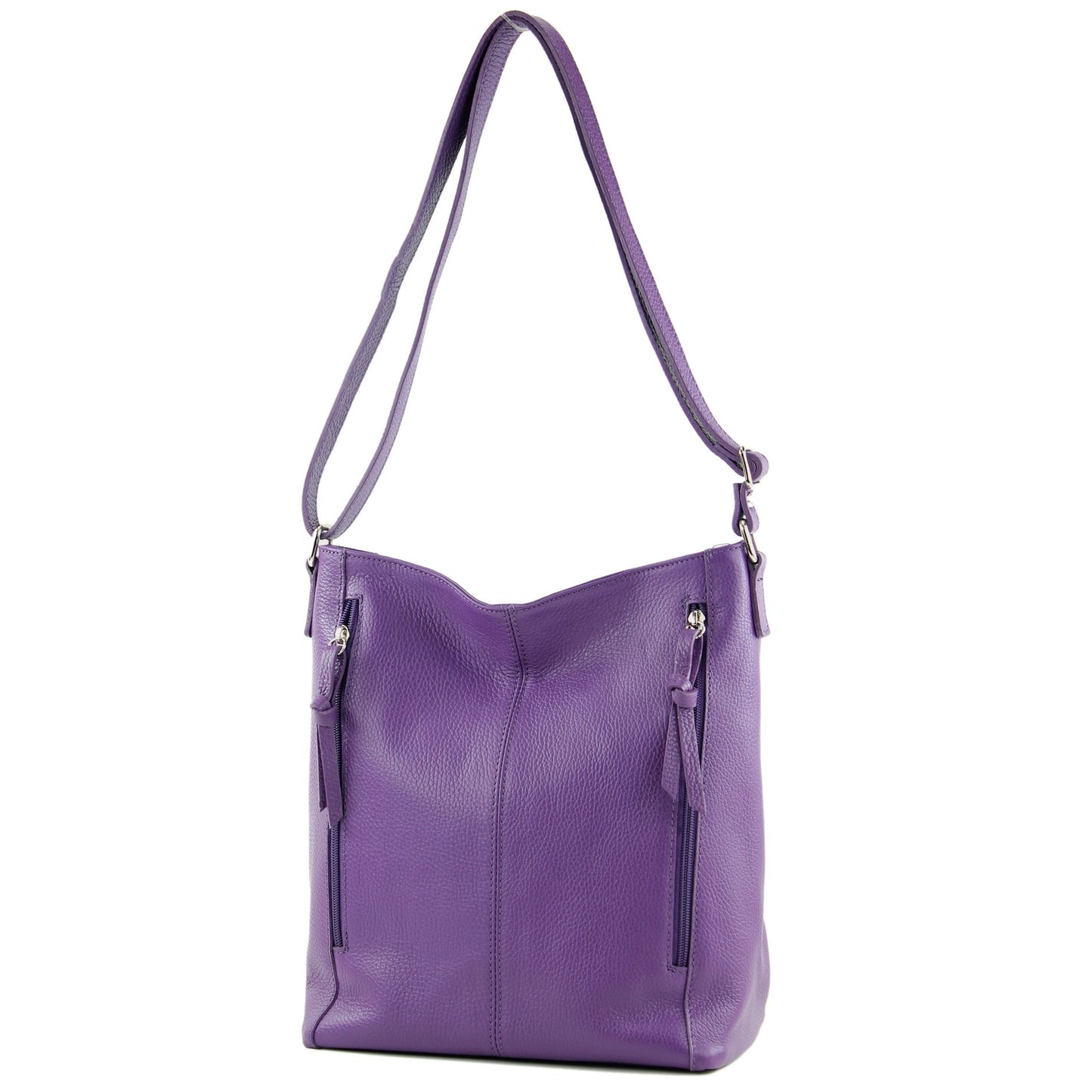 modamoda de T195 Damen Leder Schultertasche Umhängetasche handmade in Italy