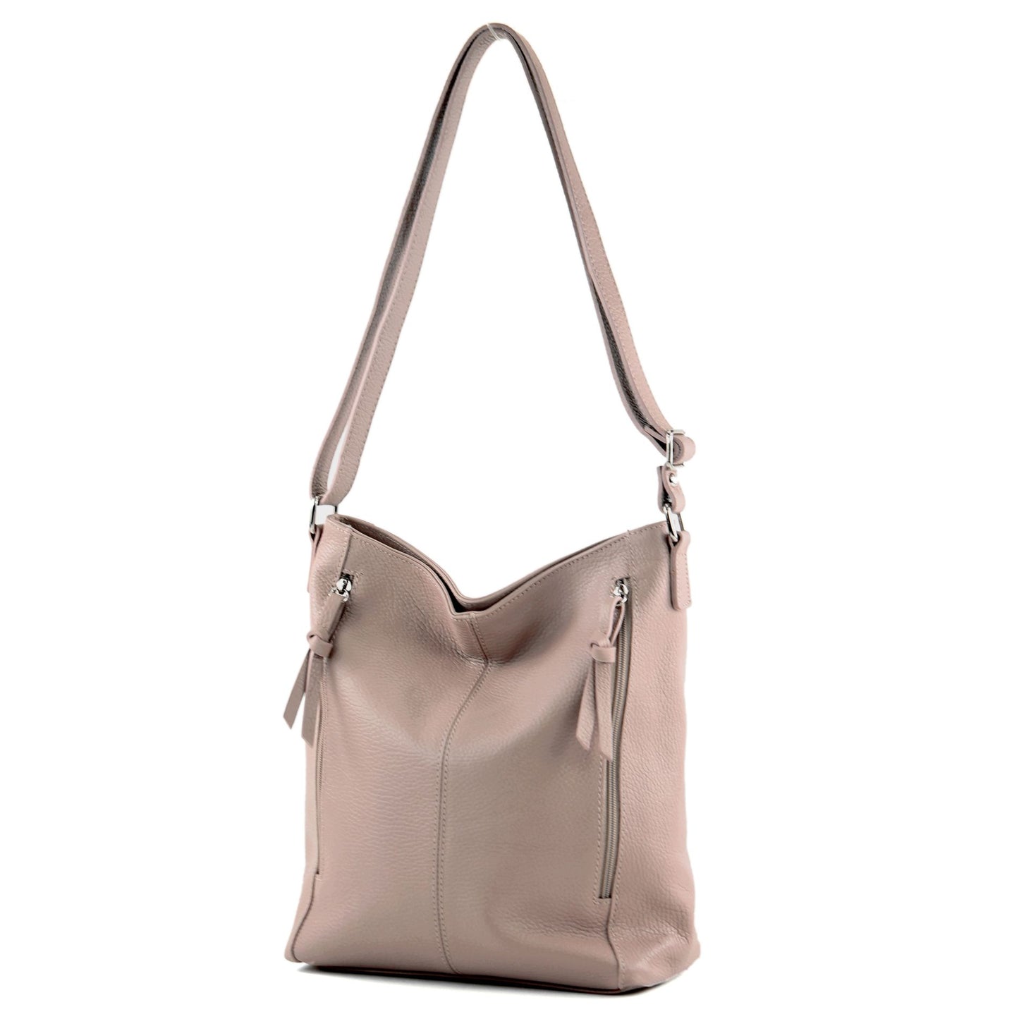 modamoda de T195 Damen Leder Schultertasche Umhängetasche handmade in Italy