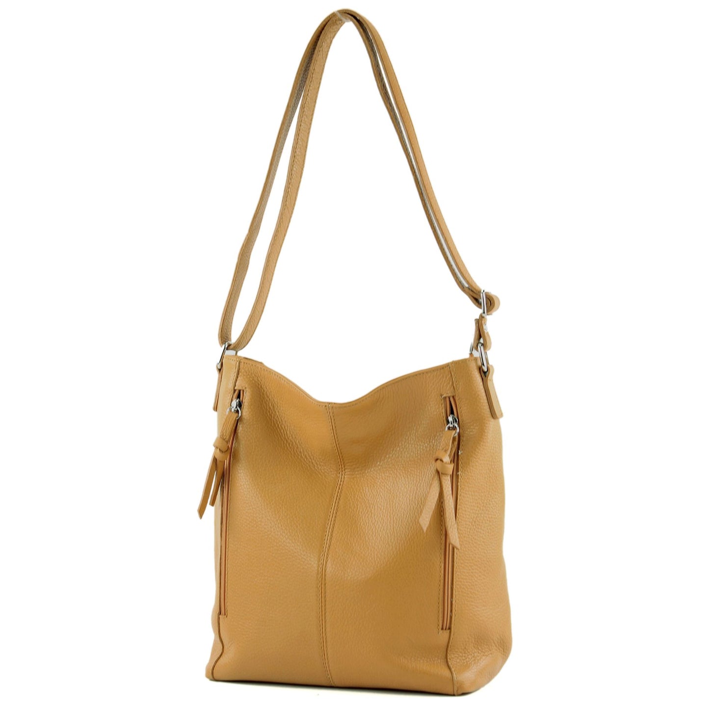 modamoda de T195 Damen Leder Schultertasche Umhängetasche handmade in Italy