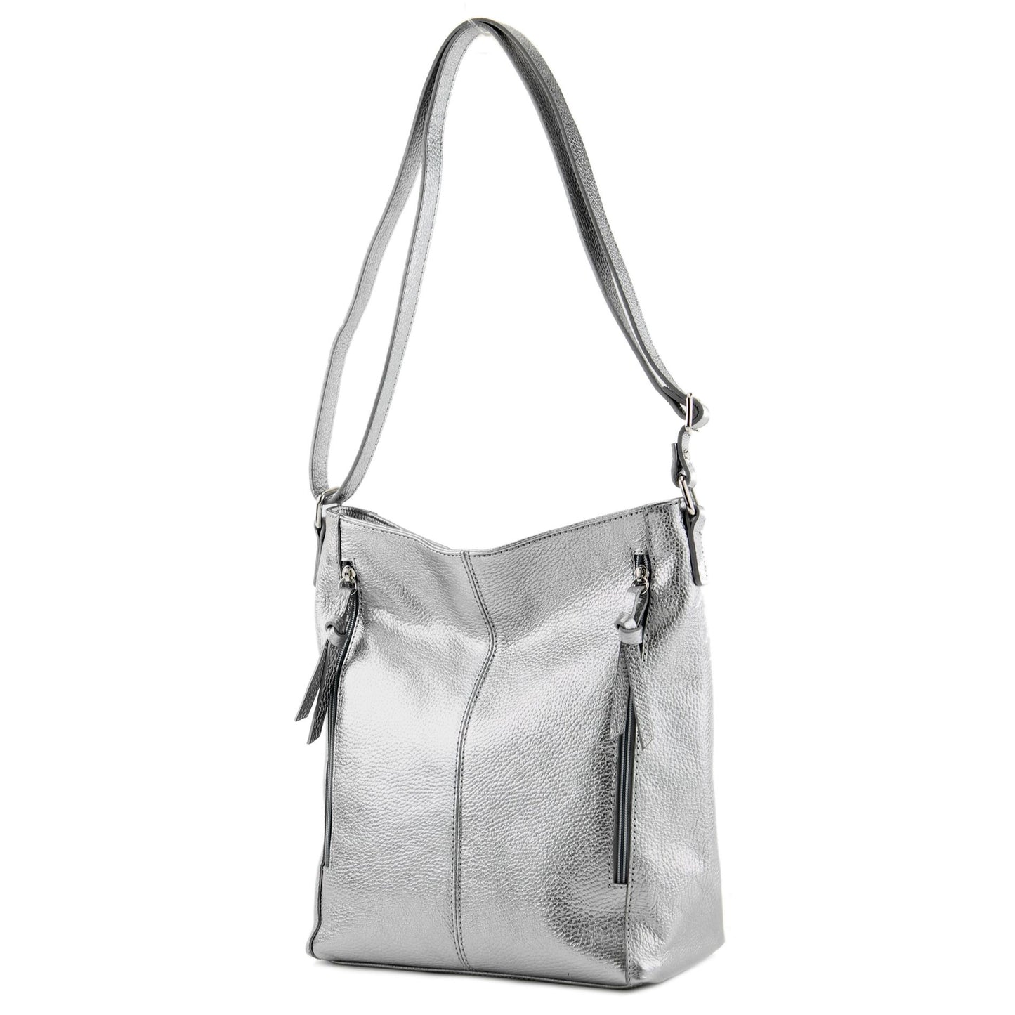 modamoda de T195 Damen Leder Schultertasche Umhängetasche handmade in Italy