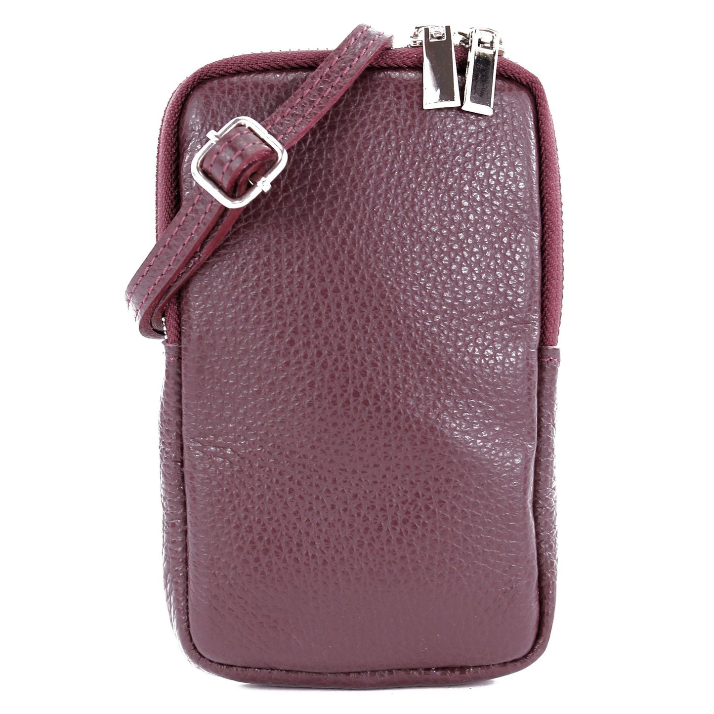 modamoda de - T197 - ital. Leder Umhängetasche Handytasche Klein