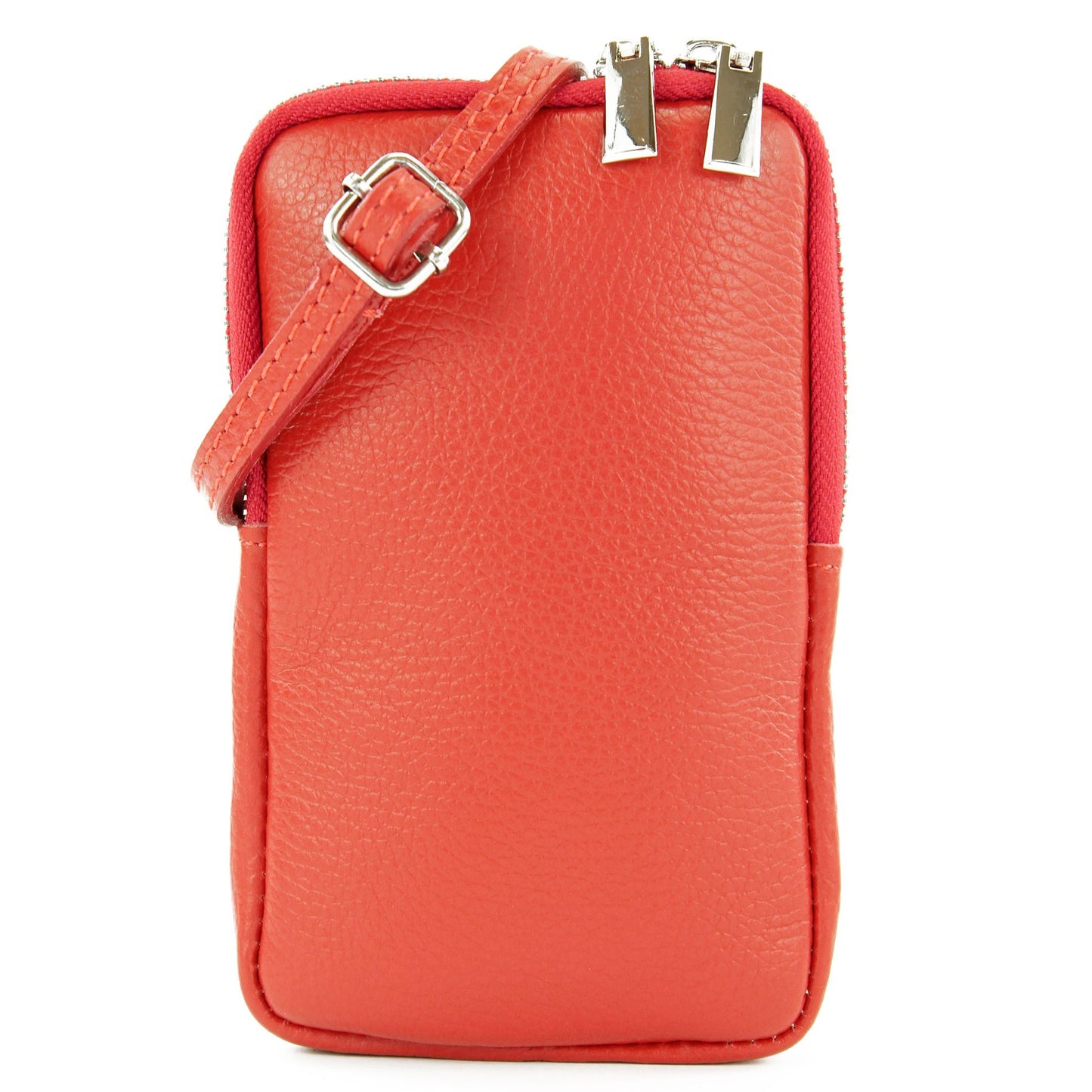 modamoda de - T197 - ital. Leder Umhängetasche Handytasche Klein