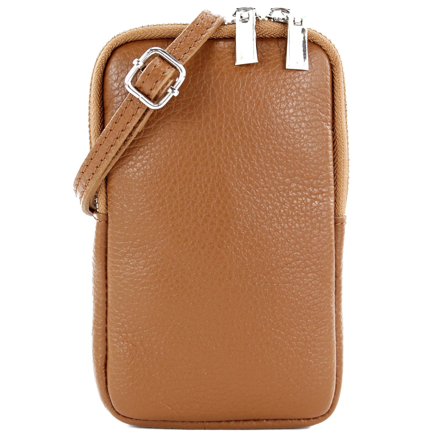 modamoda de - T197 - ital. Leder Umhängetasche Handytasche Klein