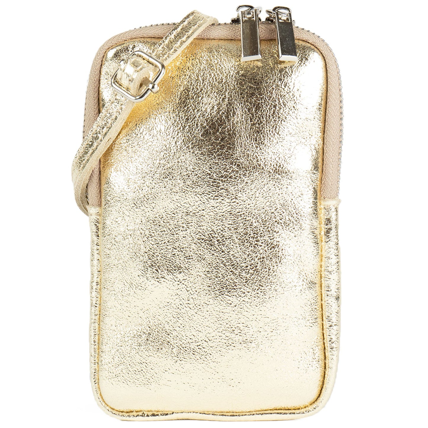modamoda de - T197 - ital. Leder Umhängetasche Handytasche Klein